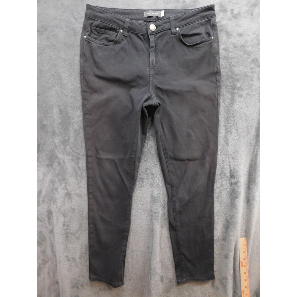 Mint Velvet Jeans Womens 14R Black Skinny Slim Stretch 5-Pocket Denim Zip Fly